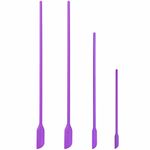 Evona Mini Silicone Spatula-Makeup Spatula-4 Pack Small Silicone Spatula-Thin Spatula Set for Skinny Openings-Tiny Scraper for Jar,Kitchen Bottles,Cosmetic Beauty Products (Purple)