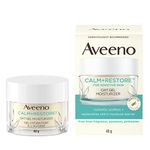 Aveeno Calm and Restore Oat Gel Facial Moisturizer for Sensitive Skin, Lightweight Gel Cream Face Moisturizer with Prebiotic Oat and Feverfew, Hypoallergenic, Fragrance and Paraben-free, 48 Grams