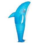 Rafalacy Inflatable Shark Costume Air Blow up Shark Jumpsuit Fancy Dress Funny Halloween Costume Suit for Cosplay Party (Shark)