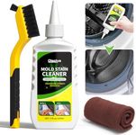 Mould Remover Gel, Household Cleaning Mould Remover for Washing Machine, Grout Cleaner Gel with Brush and Cloth for Kitchen & Shower, Kitchen Sink, Tile Grout, Bathroom and Refrigerator Sealant