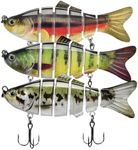 UOZAZE Fishing Lures Freshwater and Saltwater, Glide Bait for bass, Shad Lifelike Jointed swimbait for Bass Salmon Trout, ‎Slow Sinking Bass Fishing Lure, Gifts for Men, Trout Lures, Fishing Stuff