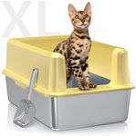 Stainless Steel Litter Box with Hig