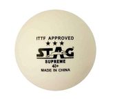 stag Iconic High Performance 3 Star Supreme Table Tennis (T.T) Balls| Advanced 40+mm Ping Pong Balls for Training, Tournaments and Recreational Play| Durable for Indoor/Outdoor Game-White(Pack of12)