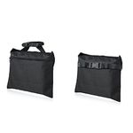 2 Packs Heavy Duty Black Sandbags,with Zipper and Buckle Straps Photography Weight Bags,Backdrop Weights,for Photo Viedo Studio Stand,Photography Equipment