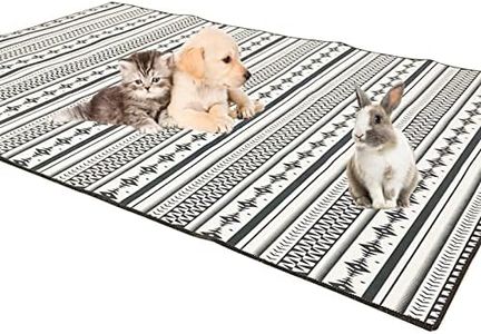 kathson Washable Pee Pads 79" x 47" Non-Slip Rabbit Reusable Mat for Floor Pets Playpen Heavy Absorbency Potty Training Pads for Dogs Cats Rabbits Guinea Pigs Ferrets Small Animals (Small)