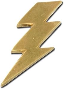 StockPins Gold Lightning Bolt Lapel Pin – Striking Accessory for Backpacks, Hats, and Jackets – Made in USA