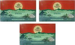 Organic India Natural Sweetener Stevia 25N Sachets 75g Powder(Pack of 3)