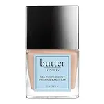 butter LONDON Nail Foundation Priming Base Coat - Sheer Coverage with Nude, Matte Finish - Nail Strengthener Supports Healthy Nail Growth & Prevents Nail Stains - Cruelty-Free & Gluten Free Nail Care