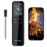 Wi-Fi Wireless Meat Thermometer with Smart Standalone LCD Base, Bluetooth Grill Thermometer, APP Control, IP67 Waterproof