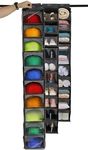 Boxy Concepts Multipurpose Hanging Closet Organizer with Dust Shield - 10-Shelf Portable Rack for Hats, Towels, Shoes, and Toys - Dust Proof Storage Solution for Baseball Caps and More.