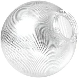 KASTLITE 12" Clear Prismatic Acrylic Lamp Post Globe | Smooth Textured with 4-5/8" Twist Lock Neck | Manufactured in the USA