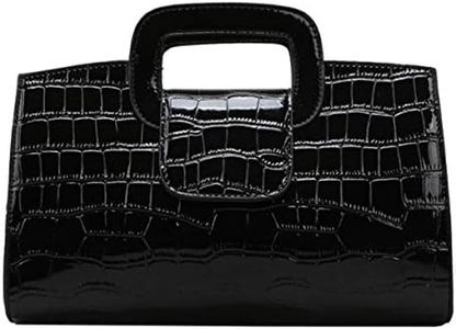 ZLMBAGUS Women Vintage Flap Tote Top Handle Satchel Handbags PU Leather Clutch Purse Shoulder Bag, X-black, One Size