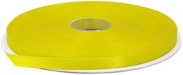 Stuffvisor Yellow Satin Ribbon, 1/4 inch x 50 Yards, Double Face Solid Color, Thick and Durable Ribbon Roll, 100% Polyester Ribbon for Gift Wrapping, Crafts, Hair and Multiple Decorations