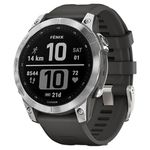 Garmin fēnix 7 Multisport GPS Watch, Silver with Graphite Band