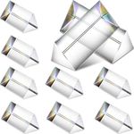 QFkris 12PCS Optical Glass Triangular Prism,50mm/2inch Crystal Equilateral Prisms Set for Teaching Photo Photography