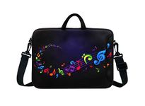 11.6-Inch to 12.5-Inch Neoprene Laptop Shoulder Messenger Bag Case Sleeve for 11 11.6 12 12.2 12.5" Inch Chromebook/Tablet/Notebook/MacBook Pro/Air (Colourful Music Note)