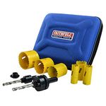 Faithfull FAIHSKE Bi-Metal Cobalt Electricians Holesaw Kit, 9 Pieces, Includes Electricians Most Used Sizes, Also for General Use with Storage Case