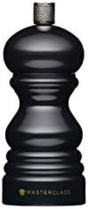 MasterClass Moulin à Sel et à Poivre en Plastique avec Capuchons Interchangeables, 12 cm, Noir