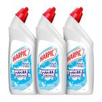 Harpic 1L, White and Shine Disinfectant Toilet Cleaner Bleach Liquid (Pack of 3)