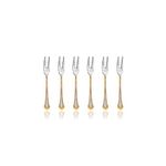 Shri & Sam Stainless Steel Feather Fruit Fork, 6 Pieces