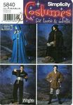 Simplicity Sewing Pattern 5840, Misses', Men's, Teens' Renaissance Robe/Tunic/Star Wars Costumes