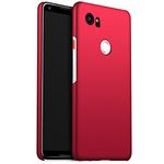 GOGODOG Google Pixel 2 XL/Google Pixel 2 Case Full Cover Ultra Thin Matte Anti Slip Scratch Resistant for Google Pixel 2/2 XL (Google Pixel 2 XL, Red)