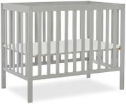 Dream On Me, Edgewood 4-in-1 Convertible Mini Crib, Cool Grey , 40x25x33 Inch (Pack of 1)