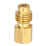 Air Conditioner Adapter, 1/4SAE Female to 1/2ACME Male Adapter Brass Copper Air Condition Connector for R134A Car Air Conditioner