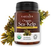 Certified Organic Iodine from 500mg Sea Kelp Giving 385mcg Iodine per capsule 256% RDA Contributes to Normal Thyroid Function