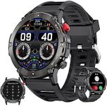 Mens Waterproof Tech Smart Watch Outdoor Long Battery Life Bluetooth - Answer & Make Calls Fitness 20 Sports Modes Sleep Monitor Blood Pressure Heart Rate Alarm Clock Drop Resistant (silver)