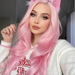 AFBeauty Pink Lace Front Wigs Long 