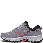 Saucony Women's Versafoam Excursion Tr13 Trail Running Shoe, Grey/Coral, 9 M US