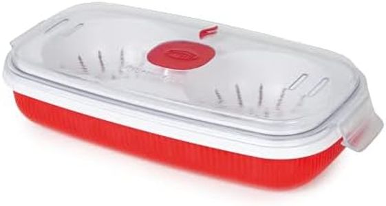 Snips Microwave Cookware Egg Poacher and Omelet Maker, Red