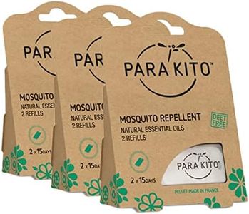 PARA'KITO Refill Pellets for Mosquito Repellent Bracelets, Mosquito Pellets with Citronella Oil, Hiking & Camping Accessories, 3 x 2 Refills (15 Days Each)