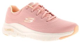 Skechers Womens Arch Fit - Freckle M Casual Sneakers Vegan Athletic Mesh Knit Fabric Upper with Topstitching Pink - 4 UK (149566)