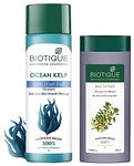 Biotique Bio Kelp Fresh Growth Protein Shampoo, 190ml & Biotique Bio Thyme Volume Conditioner for Fine and Thinning Hair, 180ml