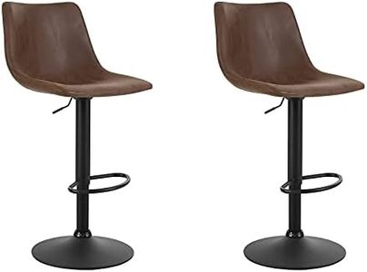 Artiss Bar Stools Stool Set of 2 Adjustable Kitchen Swivel Counter Barstools Dining Chair Chairs Gas Lift Fabric in 60-81cm Seat Height Floor for Home Dining Room Cafe Outdoor Indoor