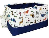 FANKANG Rectangular Laundry Basket Nursery Storage Fabric Storage Bin Storage Hamper,Gift Baskets (Animals)