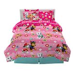 Franco Kids Bedding Super Soft Microfiber Comforter and Sheet Set with Sham, 7 Piece Full Size, Paw Patrol Girls