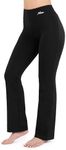 Nirlon Straight Leg Yoga Pants - Straight Leg Yoga Pants for Women Breathable Leggings for Women for Yoga Regular & Plus Size Pants for Women Yoga Work Pants for Women (M 28" Inseam, Black)