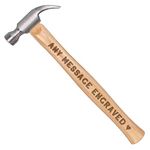 Personalised Custom Engraved Hammer Claw Wooden Any Message Text