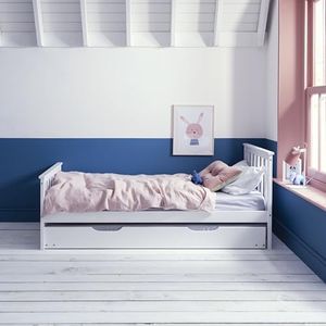 Noa and Nani Dorset Single Bed with Pull Out Spacesaver Trundle in Classic White