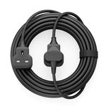 TISDLIP Long 2 Way Extension Cords, 10 Metres, Black - Sturdy, Flexible & Safety -13 Amp 3250W