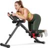 FLYBIRD Ab Workout Equipment, Adjustable Ab Machine Full Body Workout for Home Gym, Strength Training Exercise Equipment for Body Shaping Foldable Waist Trainer Suitable for Beginner Red