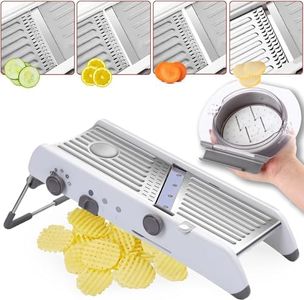 HAOLEYAO Adjustable Mandoline Slicer for Kitchen,Stainless Steel Vegetable Chopper - Food Chopper,Vegetable Slicer,Mandolin,Veggie Chopper with Waffle Maker| French Fry Cutter