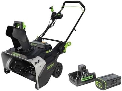 Greenworks 82V 22" Snow Thrower, 5.0Ah Battery + Dual Port Charger