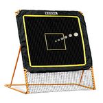 EZGoal 8'X6' Professional Folding Lacrosse Rebounder | LAX Throwback to Practice Your Passes and Catches,Orange