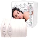 Homefront Electric Blanket Double Size 193 x 137 x 40 CM, Premium Fitted Heated Mattress Cover, Underblanket, Elasticated Skirt, Overheat Protection, Fast Heat Up, Machine Washable (Double)