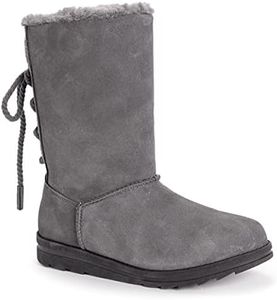 MUK LUKS Men's Women's Ziggy Rodeo Boots Fashion, Dark Grey, 11