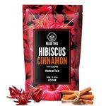 BLUE TEA - Hibiscus Cinnamon and Clove Tea - 100g (100 Cups) | Diwali Gifts | SKIN GLOW ENHANCING TEA || Vtamin-C Rich || Flower Based- Herbal Tea - Caffeine Free - Vegan - GMO - Free | Zipper Pack